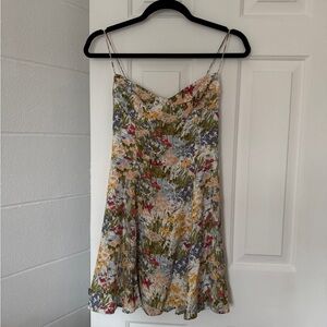 Reformation Saskia Multicolor Floral Mini Dress